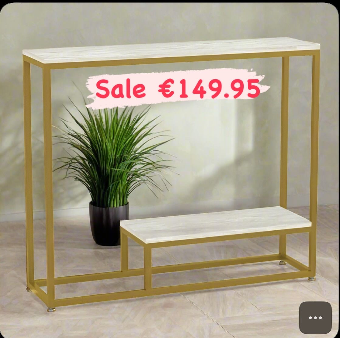 Susanne Gold and Cream console table special deal !