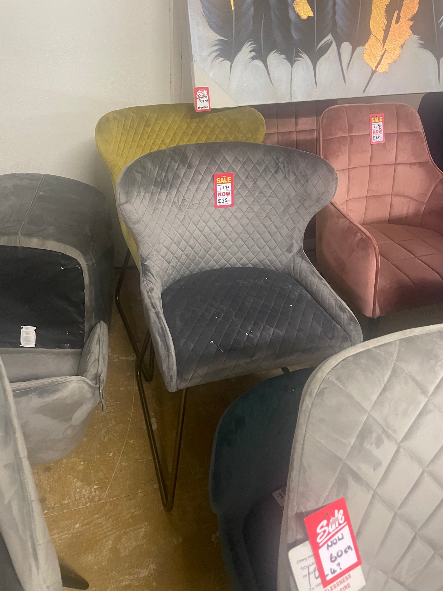 Dining chairs for €50 -60 -70 each sold as seen . Instore purchase only, disposal
