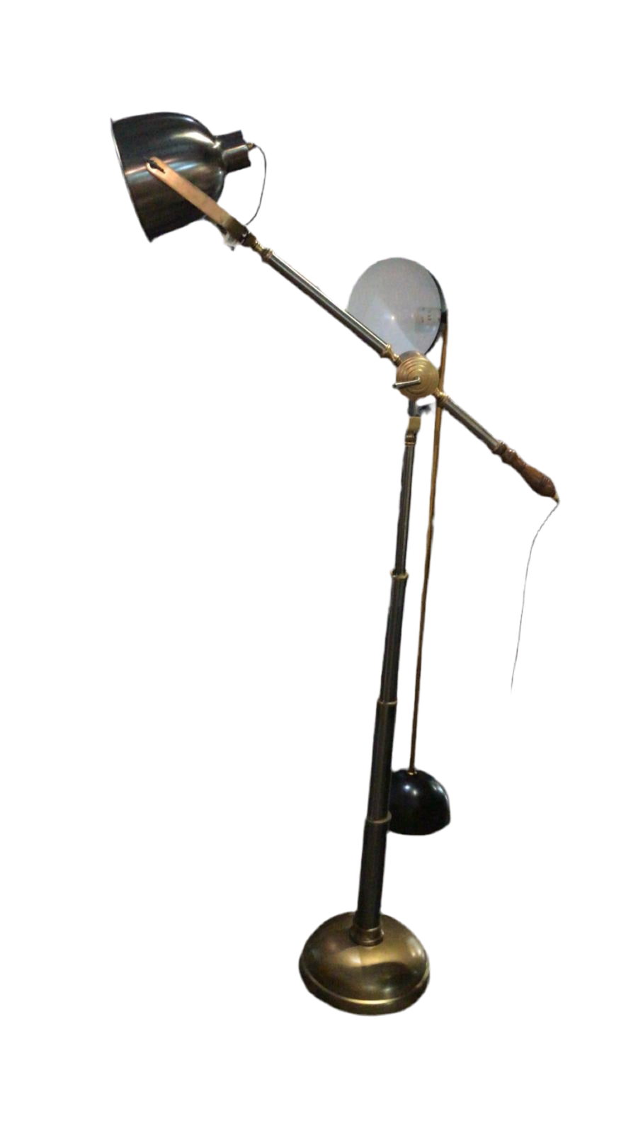Strona Modern Floor Lamp satin grey and brass