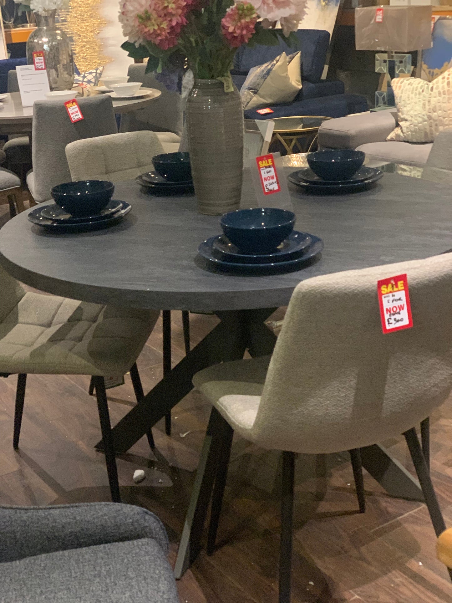 Portelli 120 cm round table w 4 chairs COMBO deal view instore to purchase