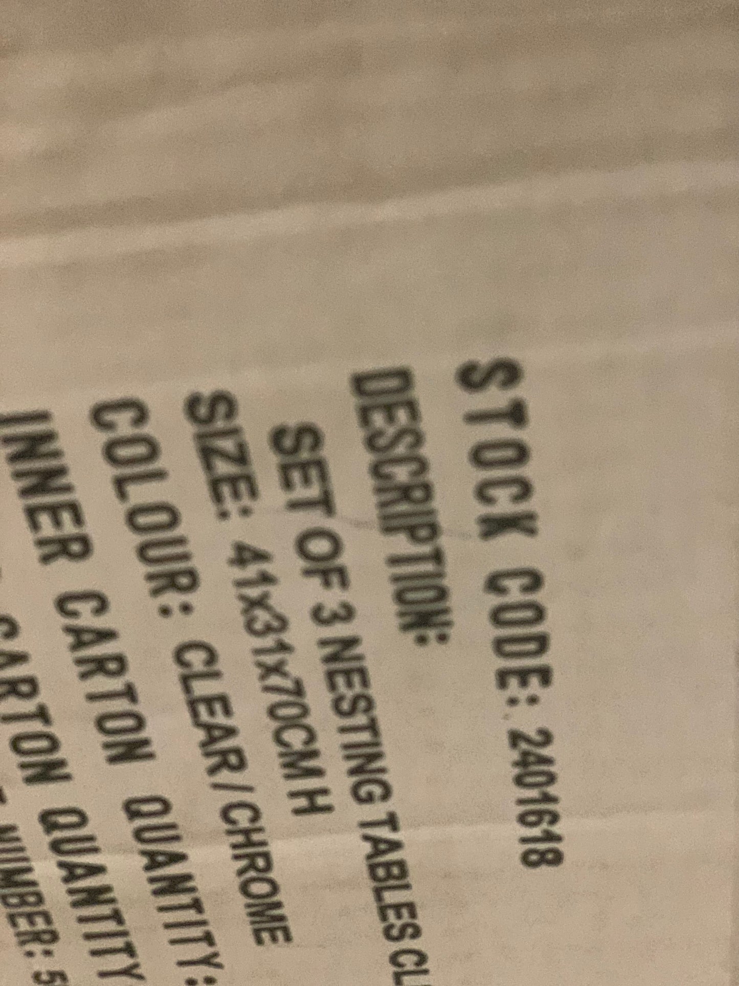 Nest reduced to clear , collect only , no exchange