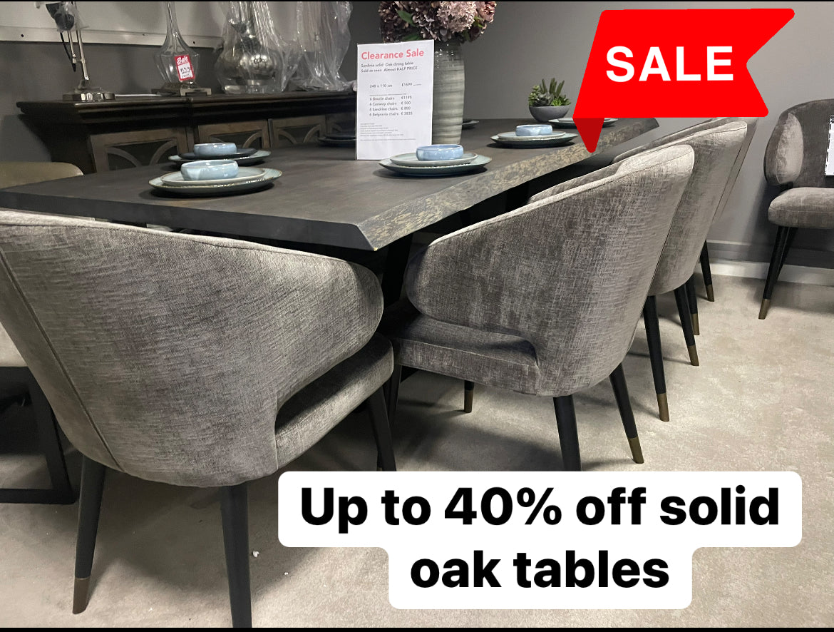 Sardinia Solid Oak Large Dining Table last one save up to 40% view Instore to purchase