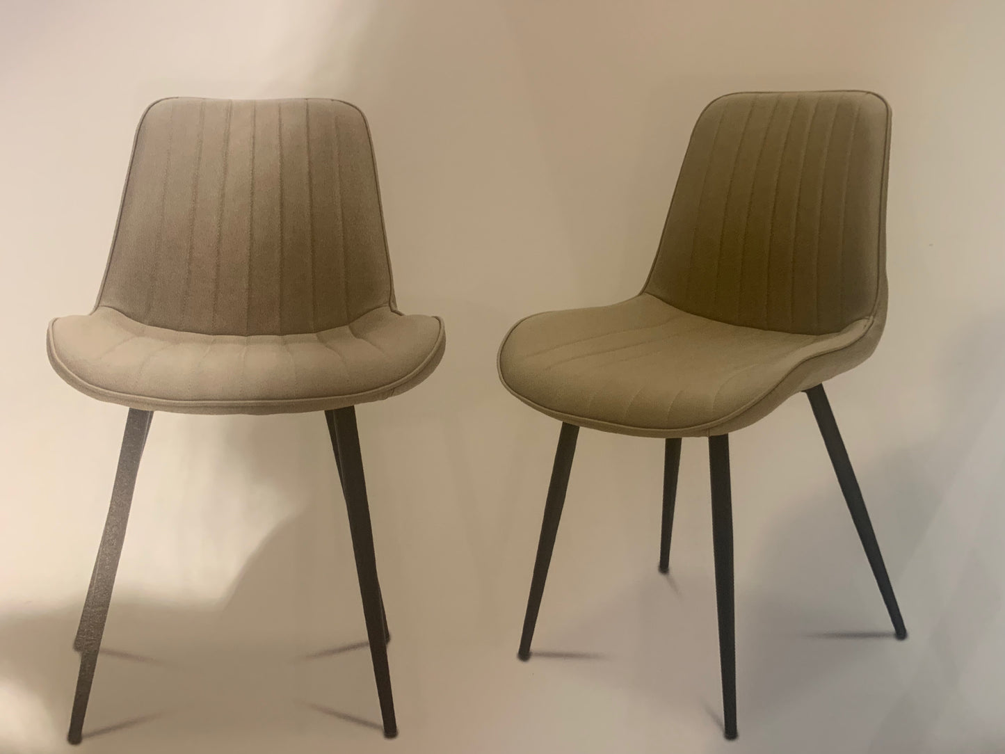 Richie dining chair in a neutral stone PU