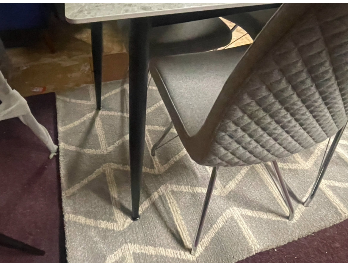Regal marble effect dining table from €169.95! choice of colours/Size 130 cm or 160 cm . Options also with 4 chairs or 2 plus bench. Pay Instore only