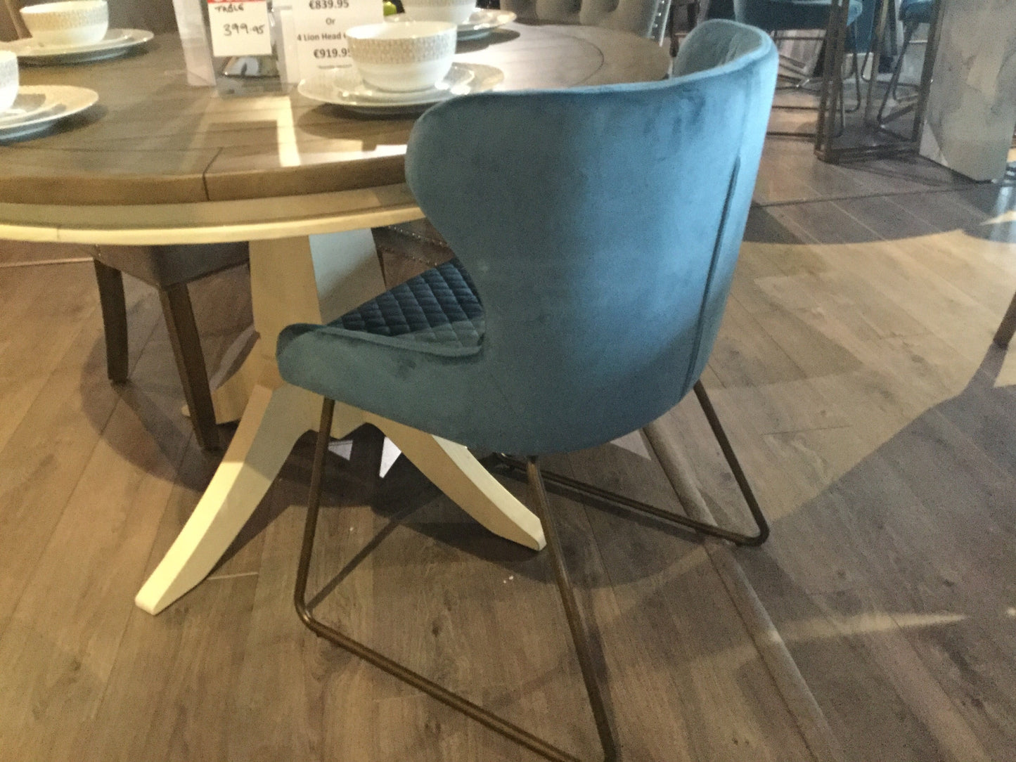 Monaco grey gloss dining table 120 cm clearance new in box pay instore