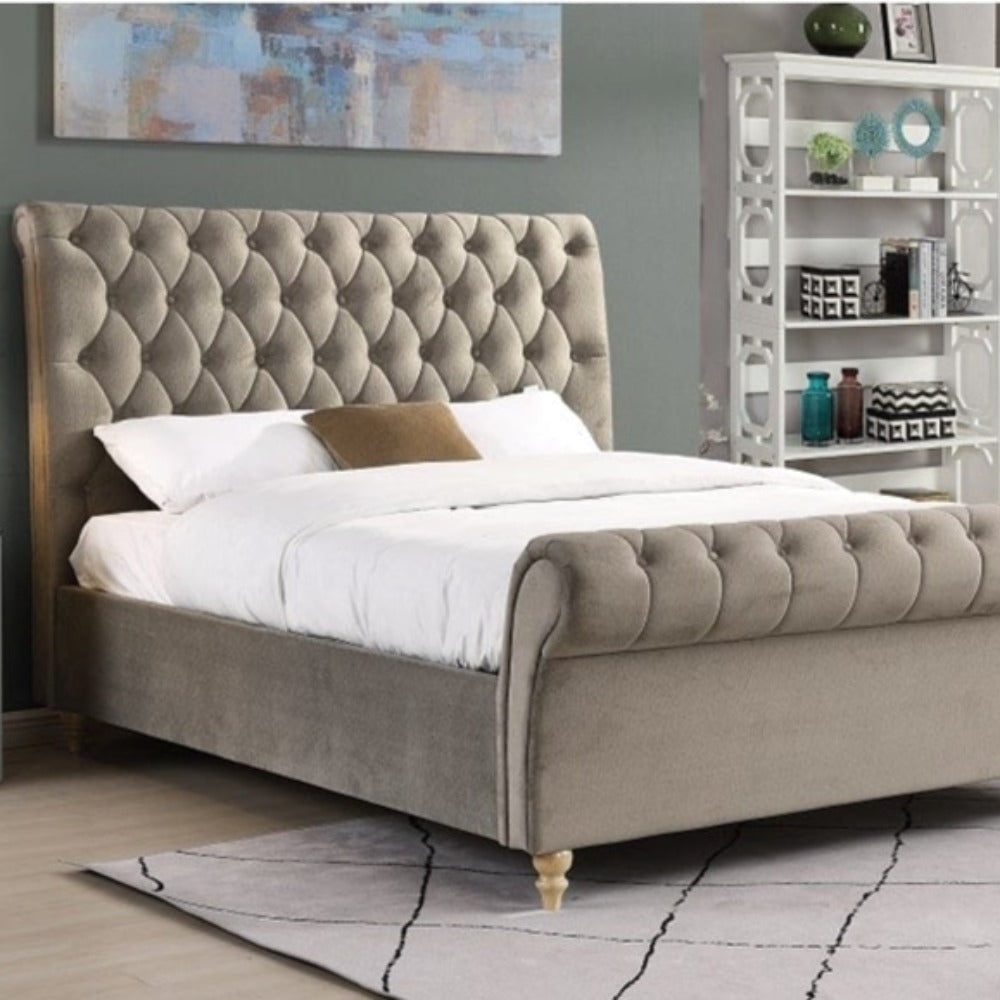 Kilkenny double size bed in mink reduced SALE clearance price Instore only