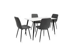 Regal marble effect dining table from €169.95! choice of colours/Size 130 cm or 160 cm . Options also with 4 chairs or 2 plus bench. Pay Instore only