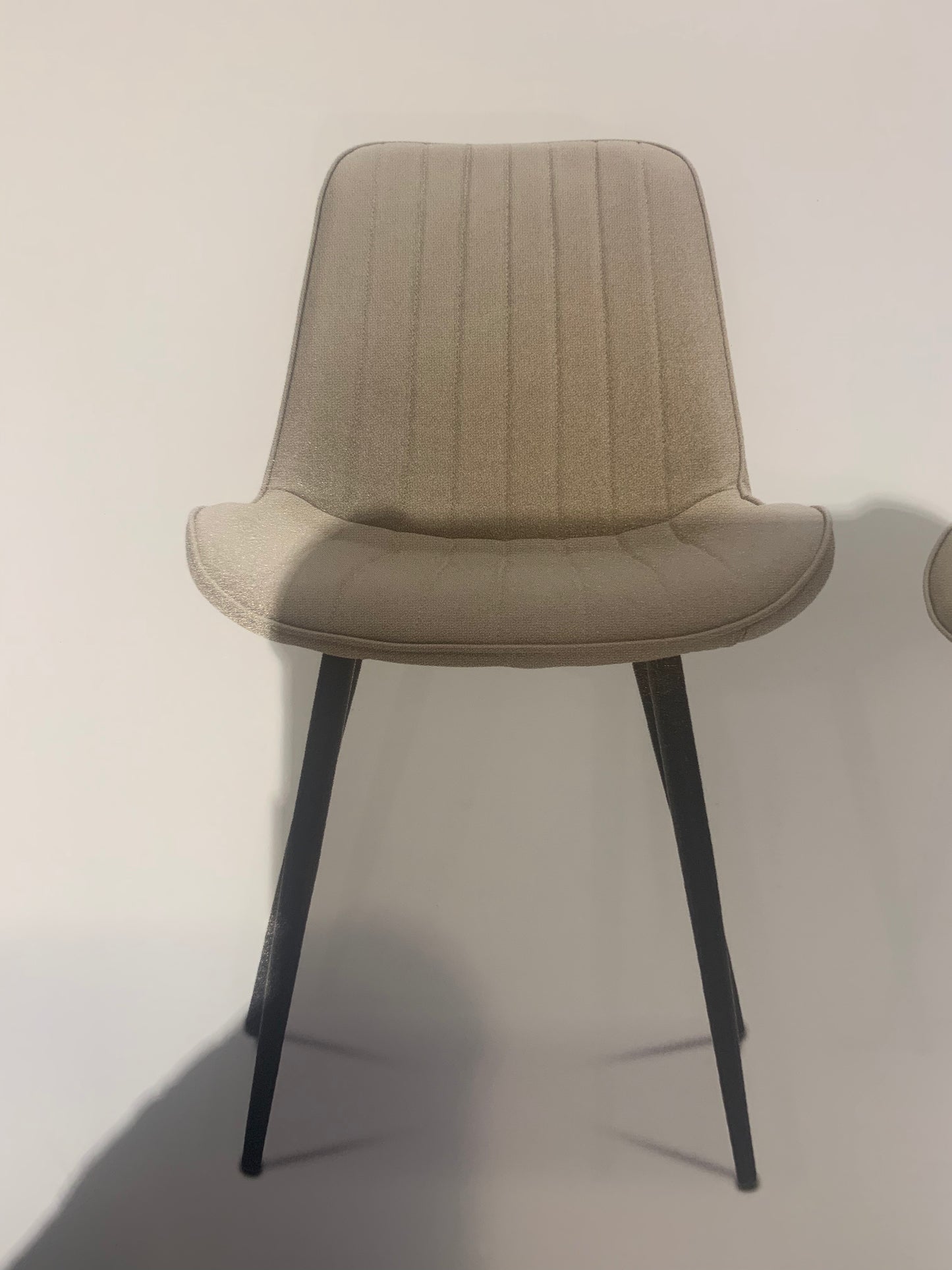 Richie dining chair in a neutral stone PU