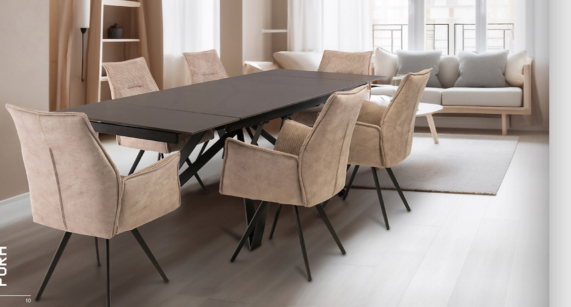 Benny black extending dining table 160 -200/240 cm up to 30% off disposal offer