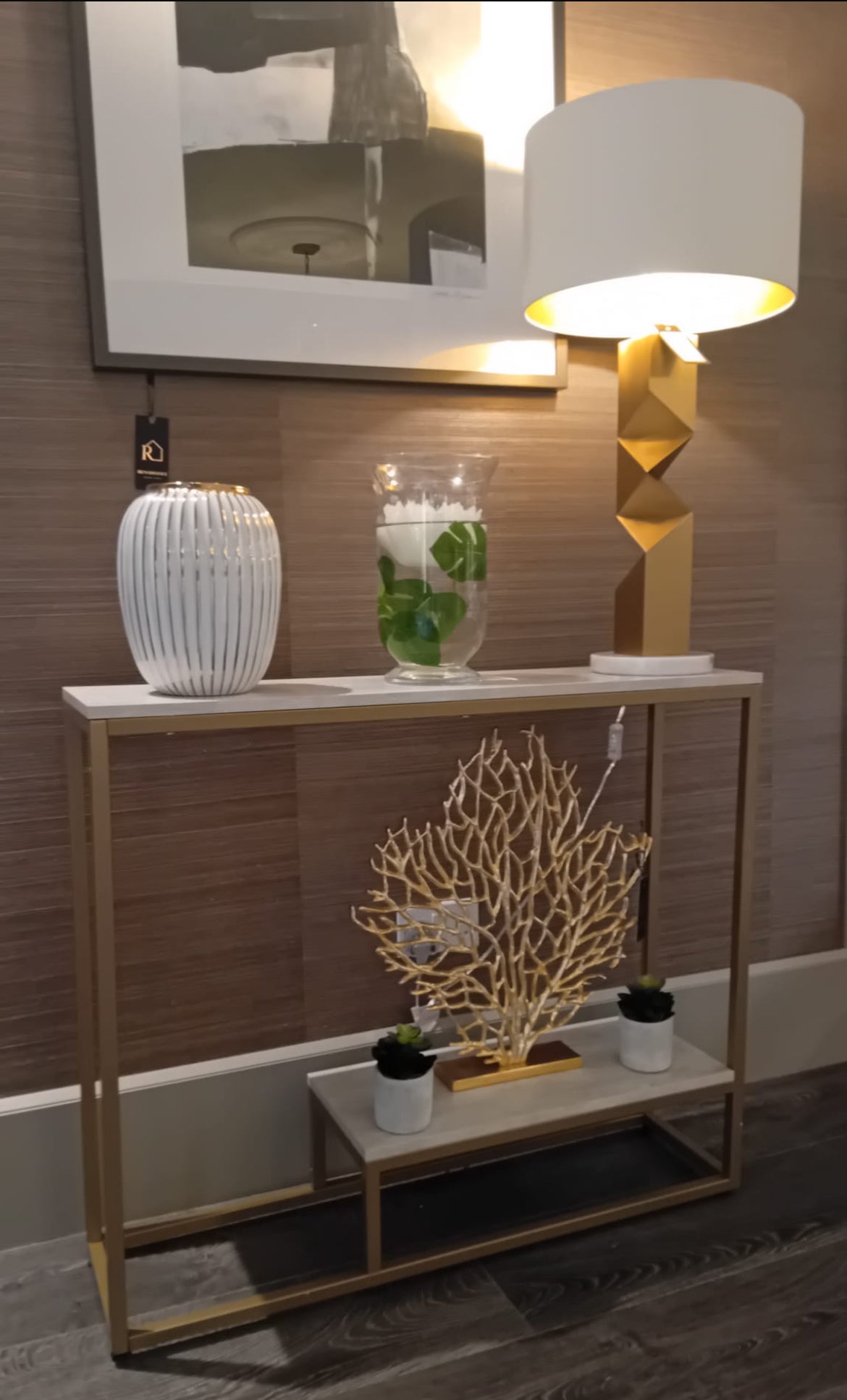 Susanne Gold and Cream console table special deal !