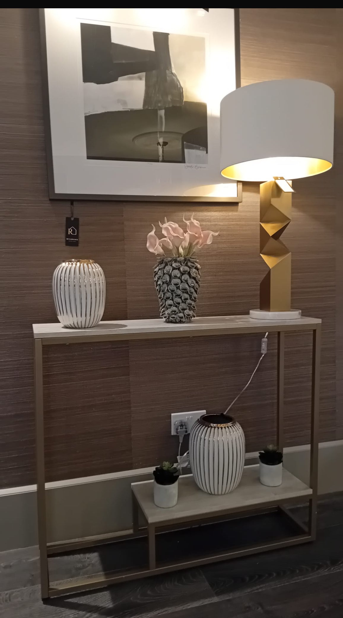Susanne Gold and Cream console table special deal !
