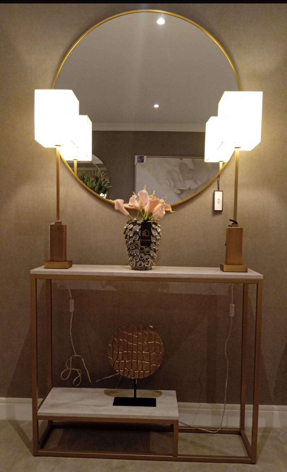 Susanne Gold and Cream console table special deal !