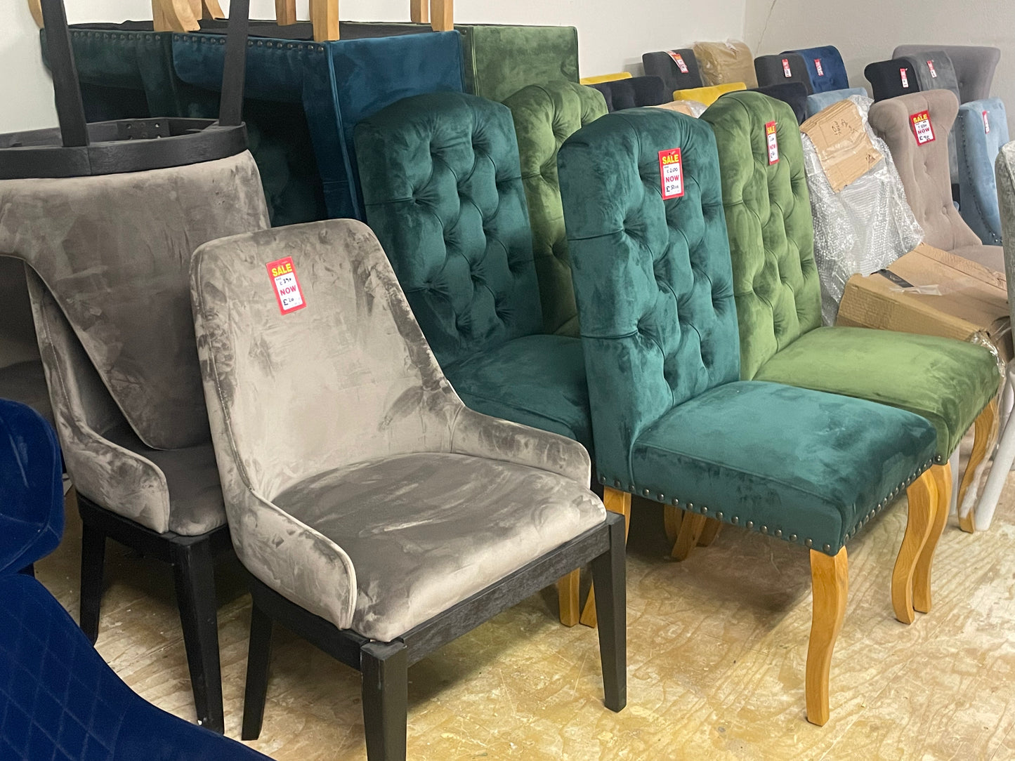 Dining chairs for €50 -60 -70 each sold as seen . Instore purchase only, disposal