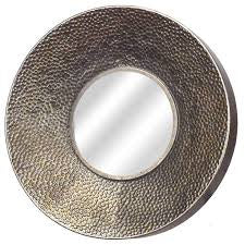 Gold 50 cm hammered finish mirror Click N Collect