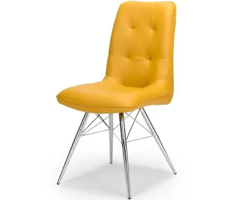 Tampa set of 4 available contemporary ochre dining chairs Half price disposal if paid Instore ( full sets only)