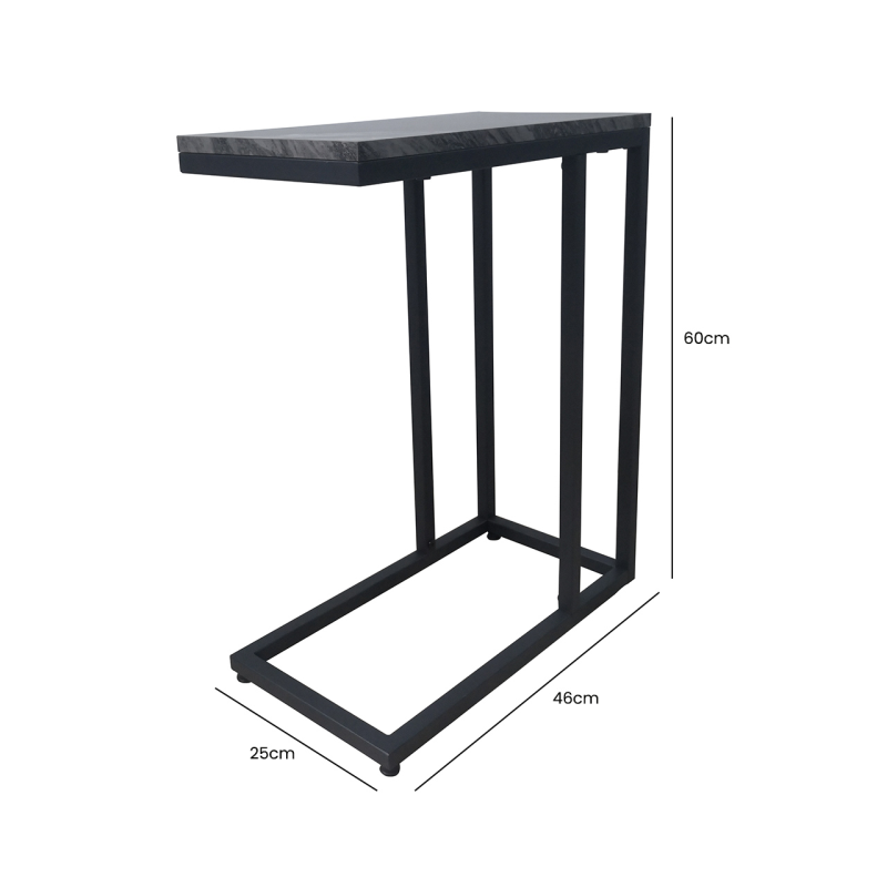 Alora Black metal sofa table in carton. reduced-Renaissance Design Studio