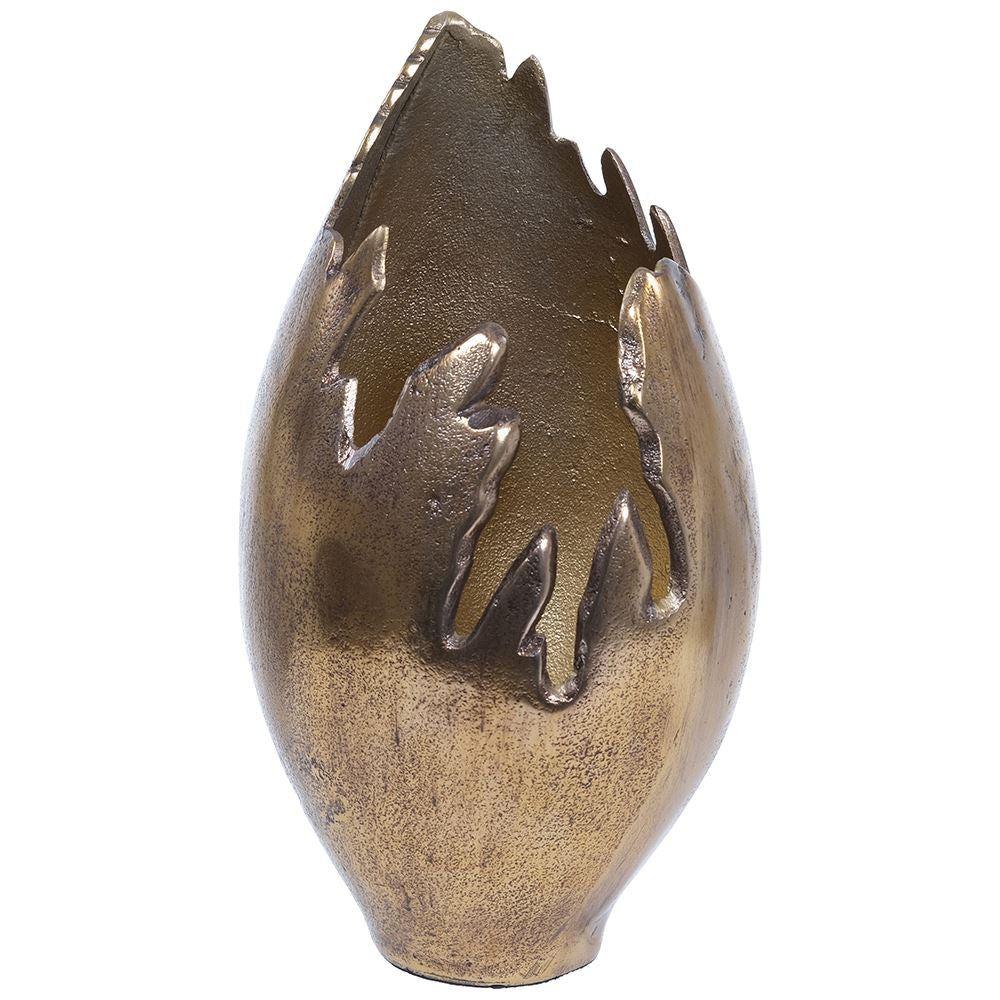 Bessie Gold Distressed Vase reduced-Renaissance Design Studio