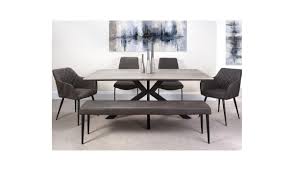 Mirabeau extending dining table with cross legs and *smart top top large