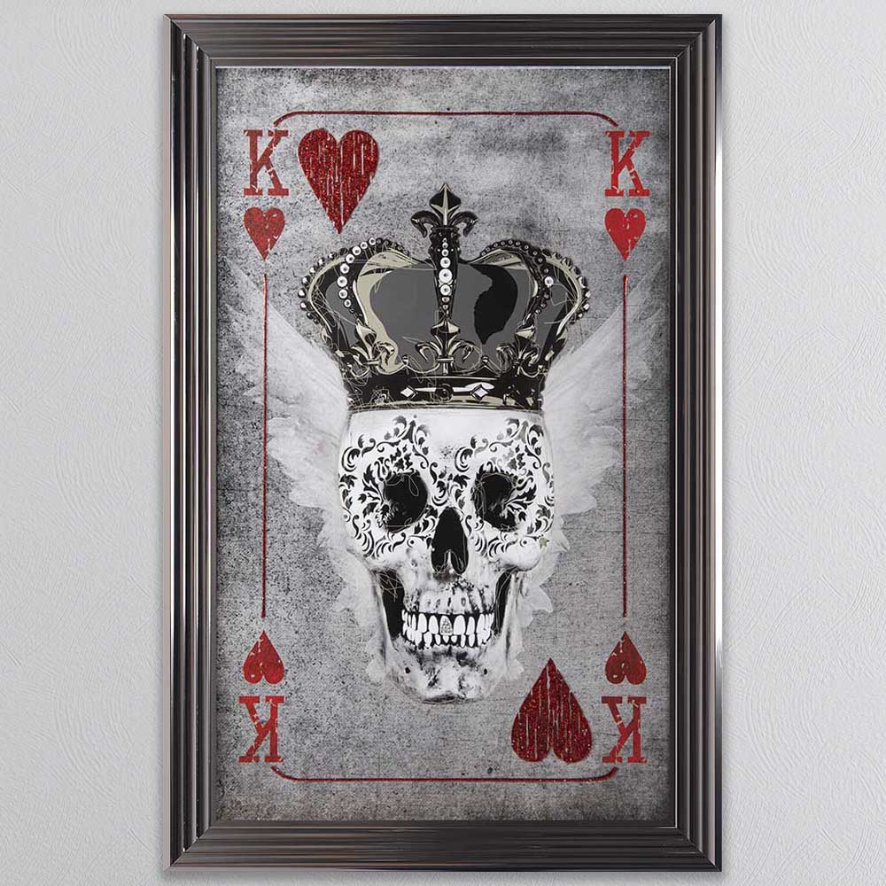 Chrome framed Playing card picture choice options Click N Collect warehouse clearance