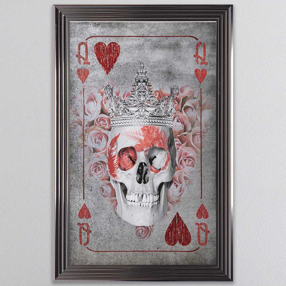 Chrome framed Playing card picture choice options Click N Collect warehouse clearance