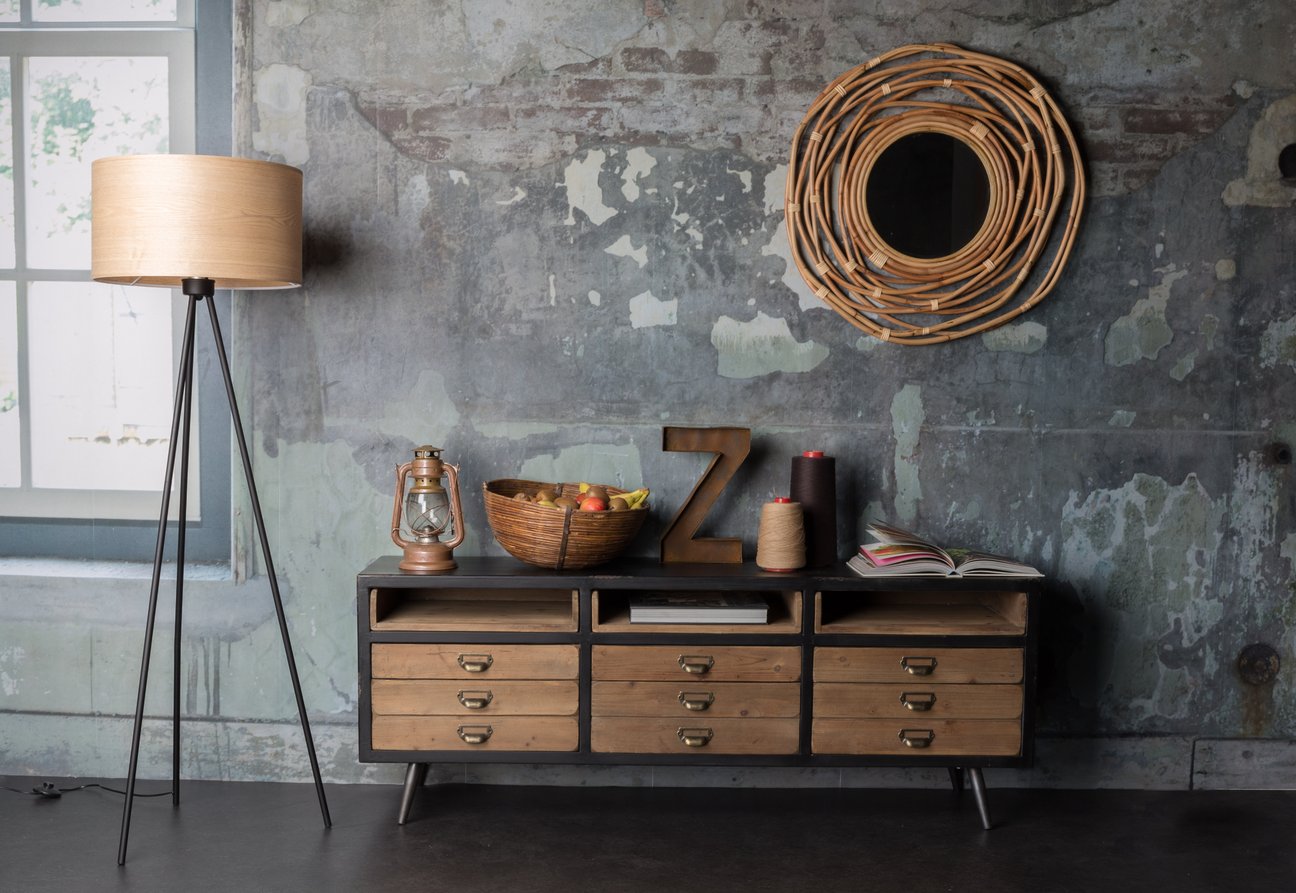 Urban Vintage Sideboard 9 drawer 3 shelf ex display Instore CLEARANCE offer . View and pay instore