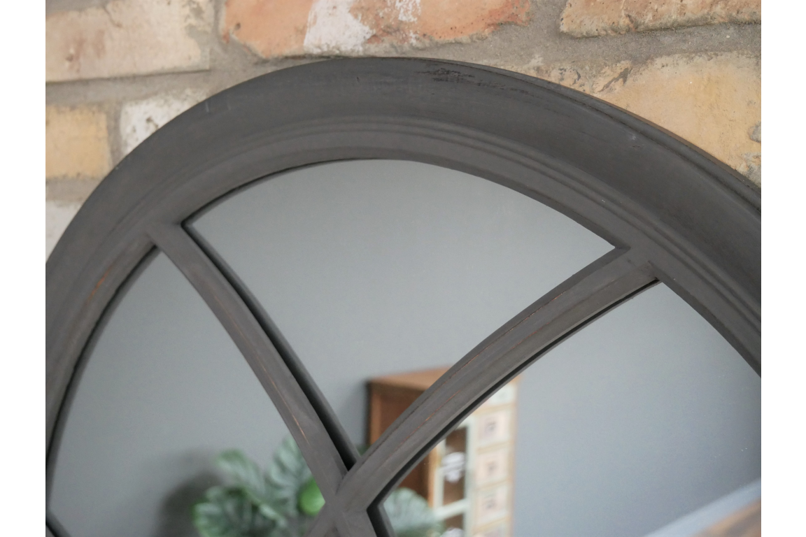 Charcoal Window Mirror with distressed finish !