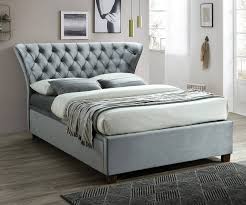 Georgina velvet bed with gas lift ottoman 5 ft instore clearance purchase only