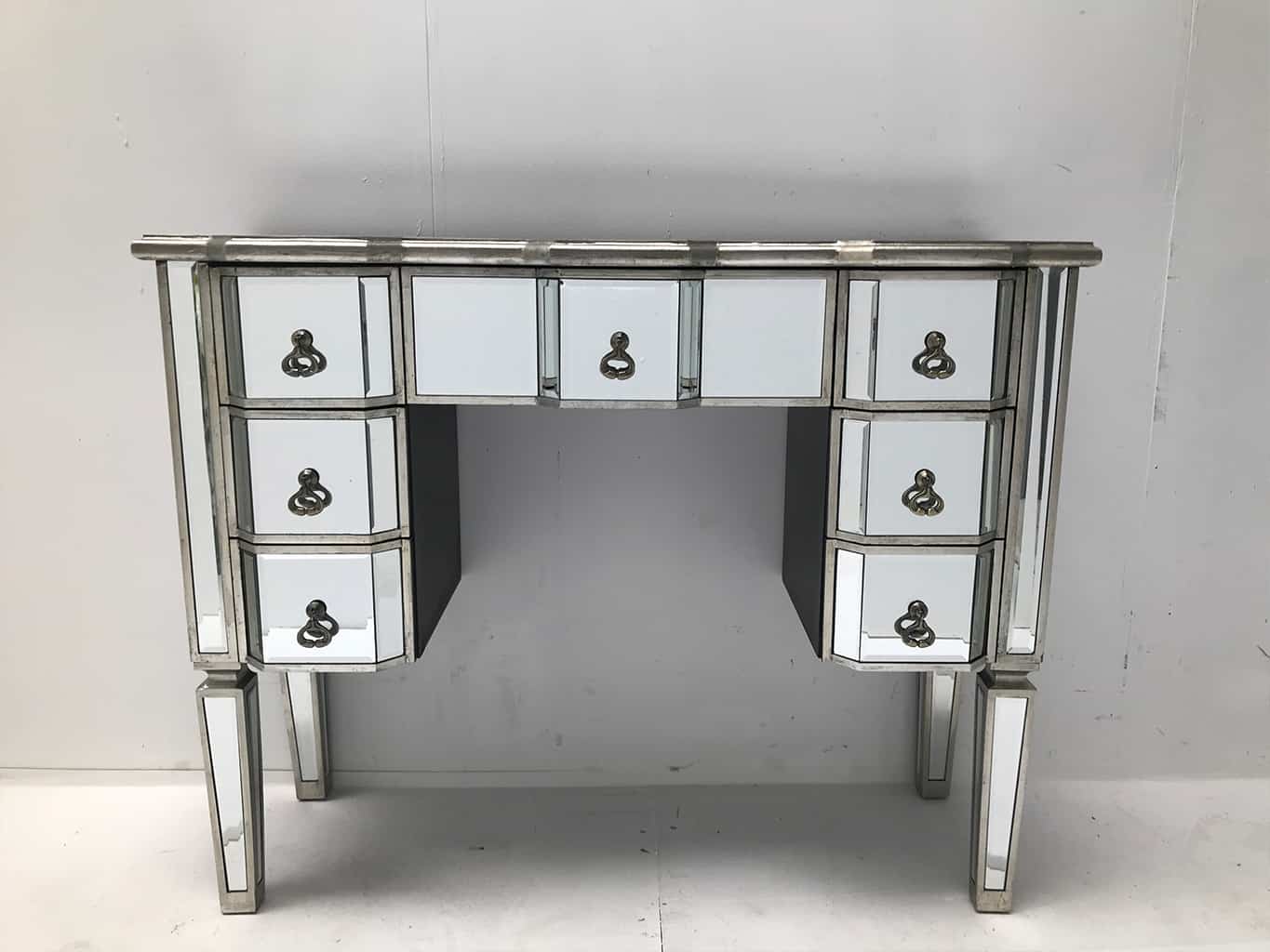 Ava Mirrored Dressing Vanity table with 7 drawers 121 REDUCED Instore purchase only