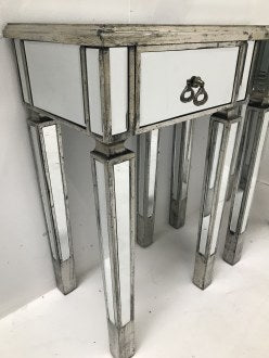 Bedside mirrored cabinet 1 drawer. REDUCED TO CLEAR half price last one for collection only