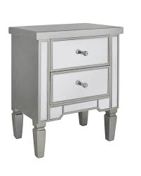 Vision 2 drawer mirrored Bedside Cabinet VALUE RANGE ! Champagne silver trim