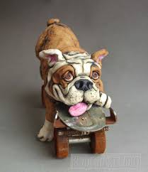 Bulldog 18" on rollerskate Click N Collect