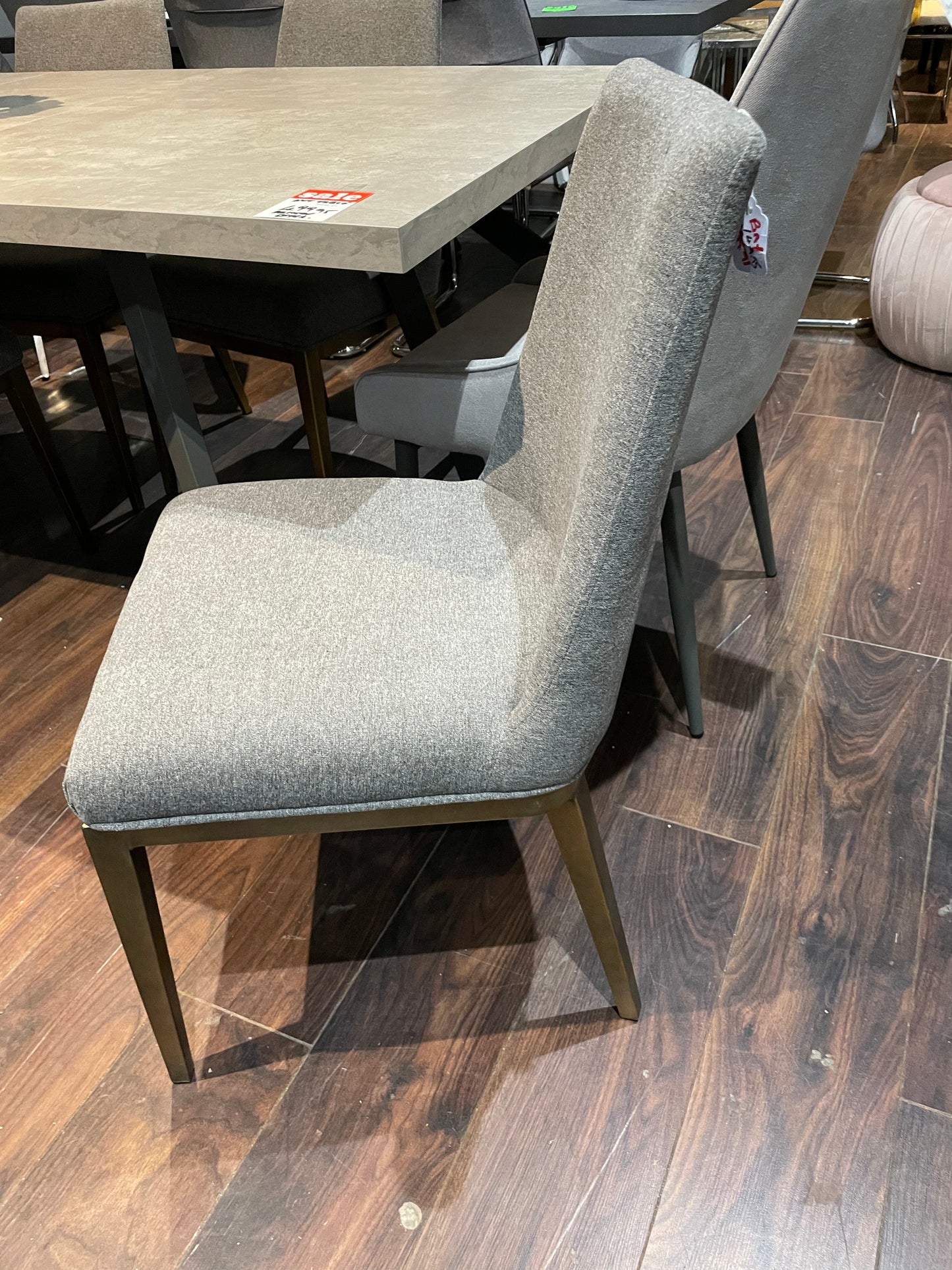 Bay grey Dining Chair Linen half price if paid in-Store ( full sets of 6 only) disposal sale.