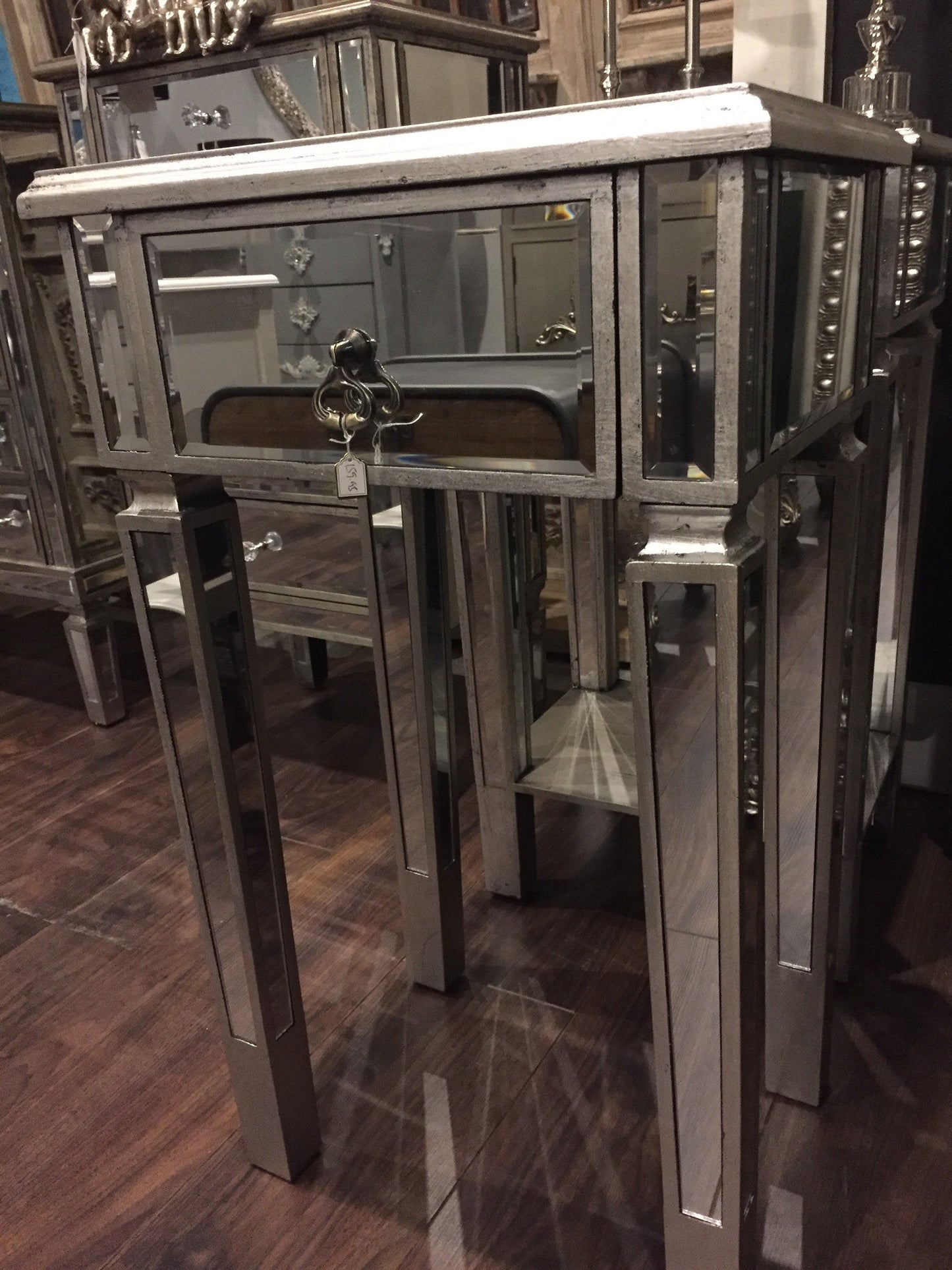 Bedside mirrored cabinet 1 drawer. REDUCED TO CLEAR half price last one for collection only