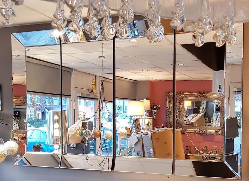 Venetian 4 piece large sectional Venetian Glass mirror available to order in our store.