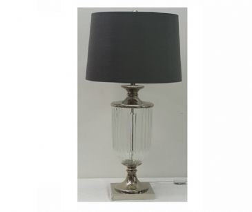 Urn glass table lamp with grey shade Rimini 5047 all lamps sold as seen no exchange