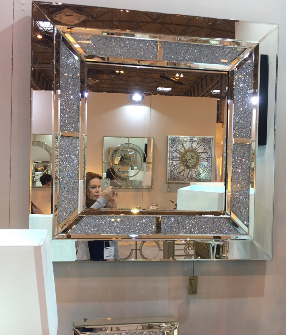 Large Milano Diamonte Wall Mirror for collection only
