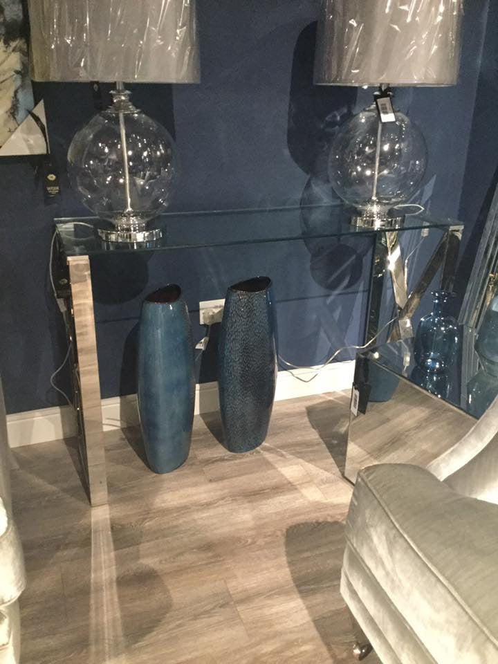 Stunning chrome and glass ALANNAH console table value alert 120 x 40 cm last one clearance