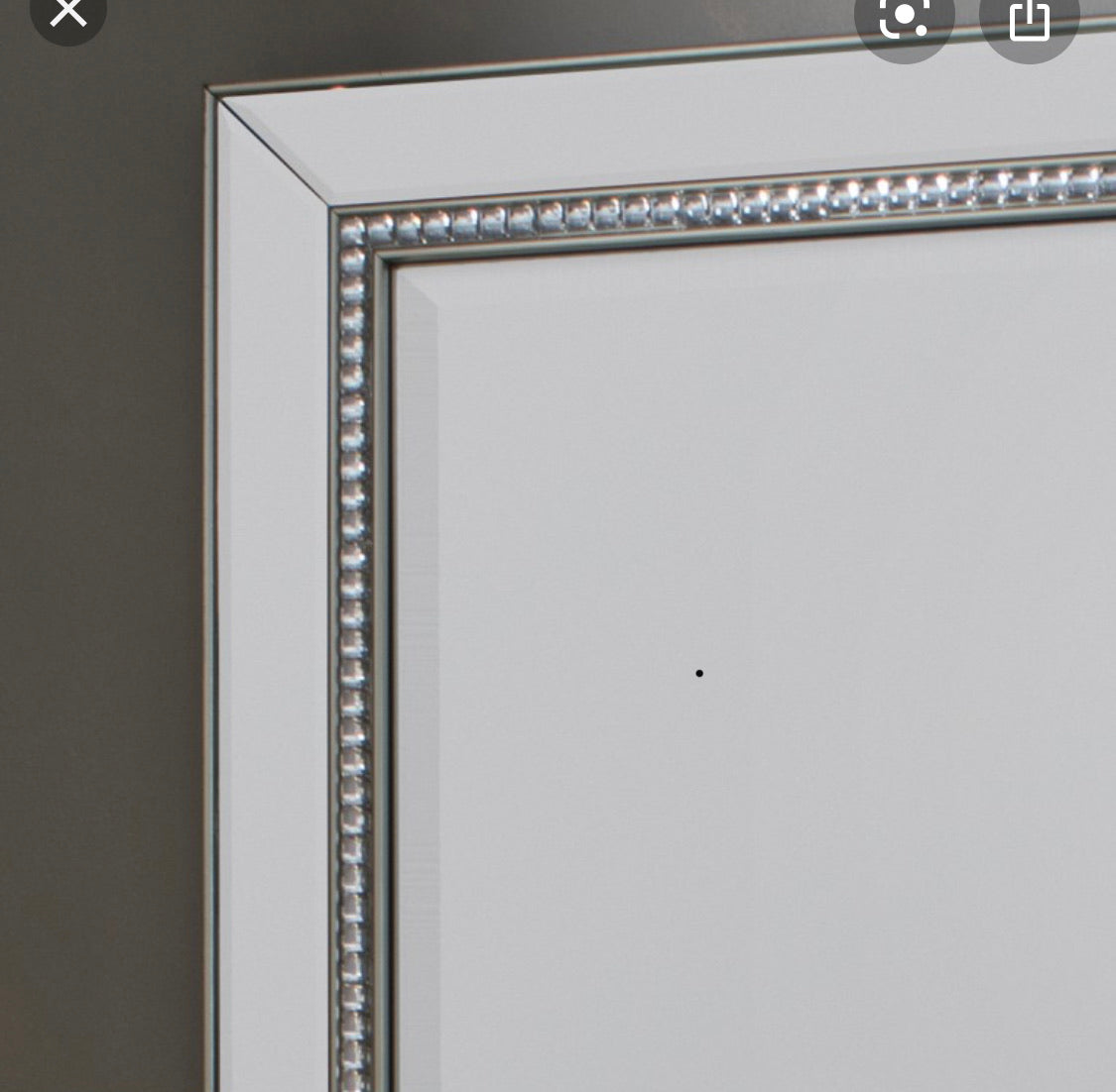 Juniper mirror with crystal beads on trim Damaged Click N Collect