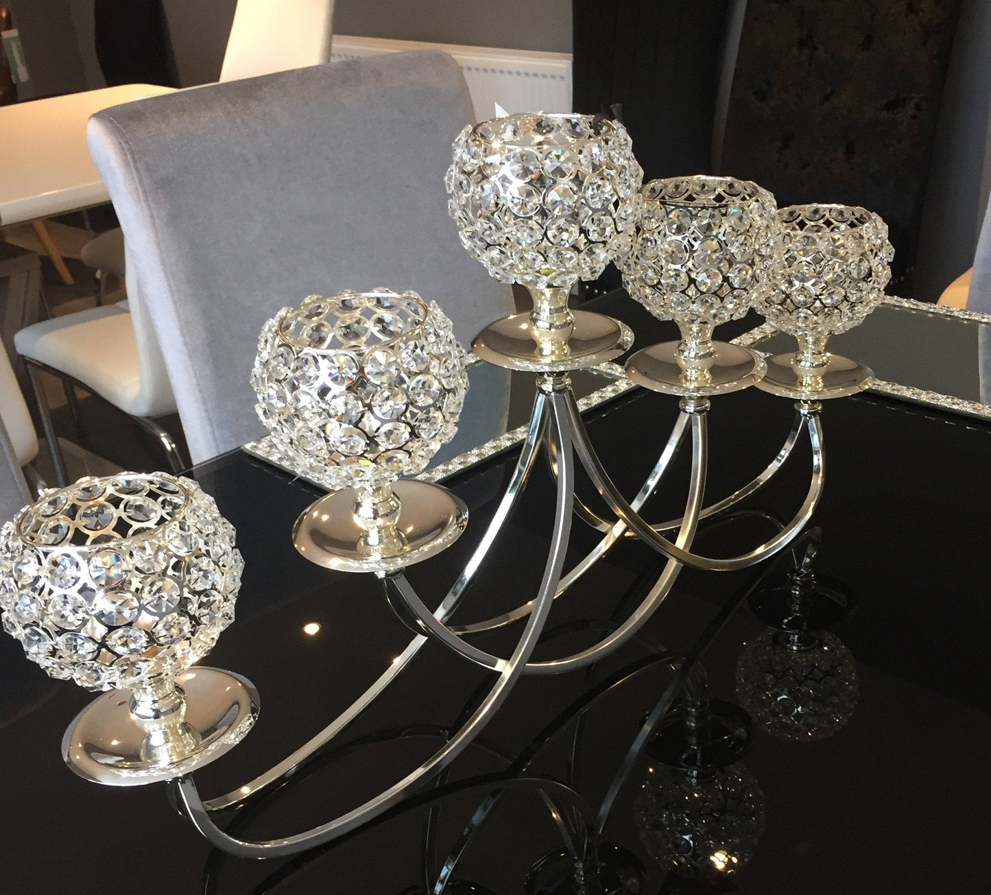 Candleabra tea light 5 cup candle holder