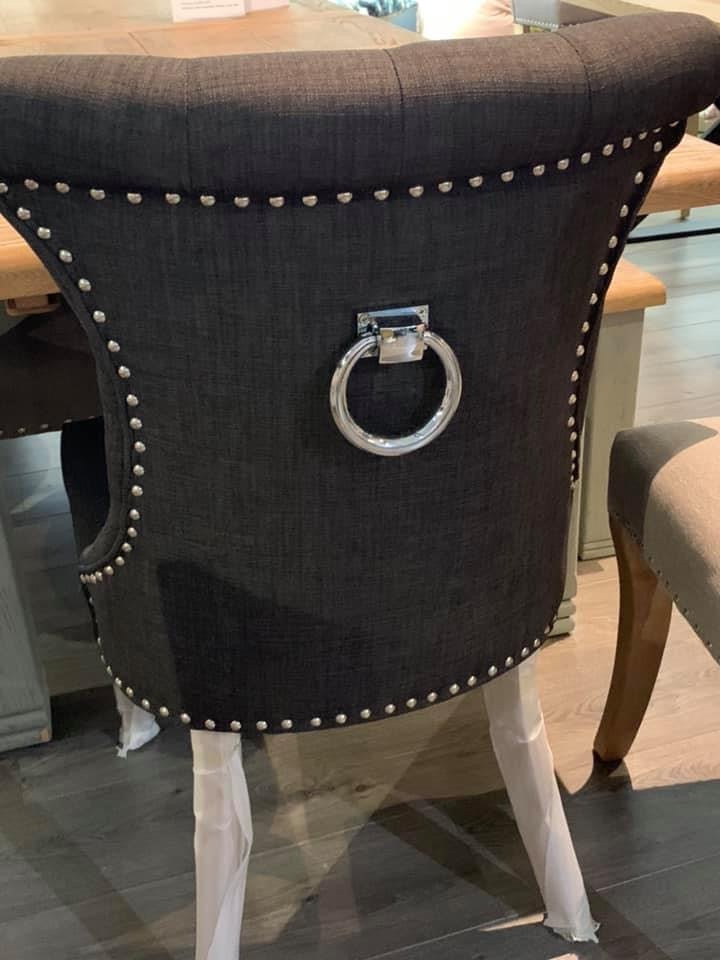 Studio 54 Rocha dining chair black velvet with knocker,collection only, set of 3 for €270 was 800