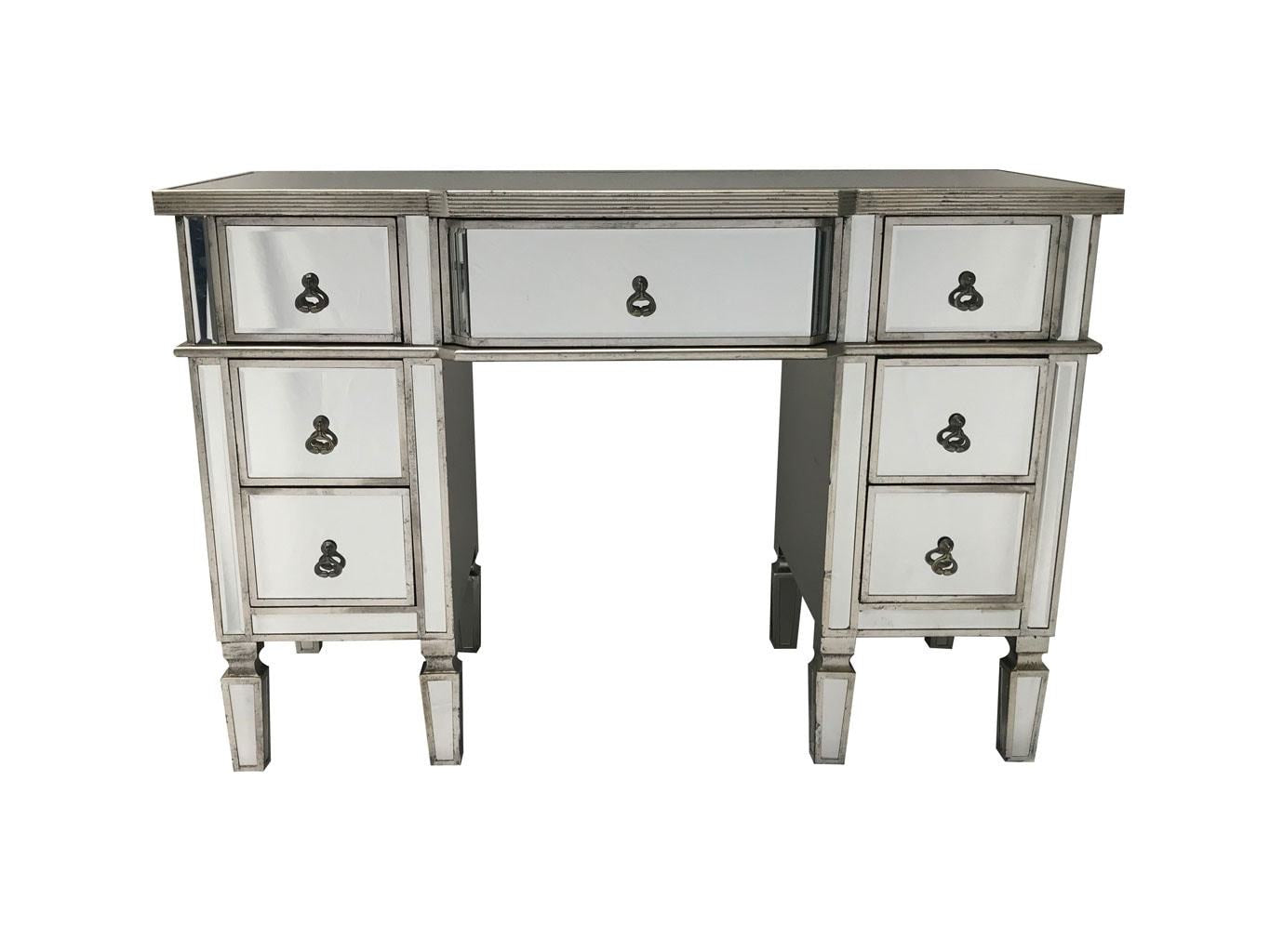 X Large Antiqued Dressing Vanity Table desk 7 drawer REDUCED Instore purchase only