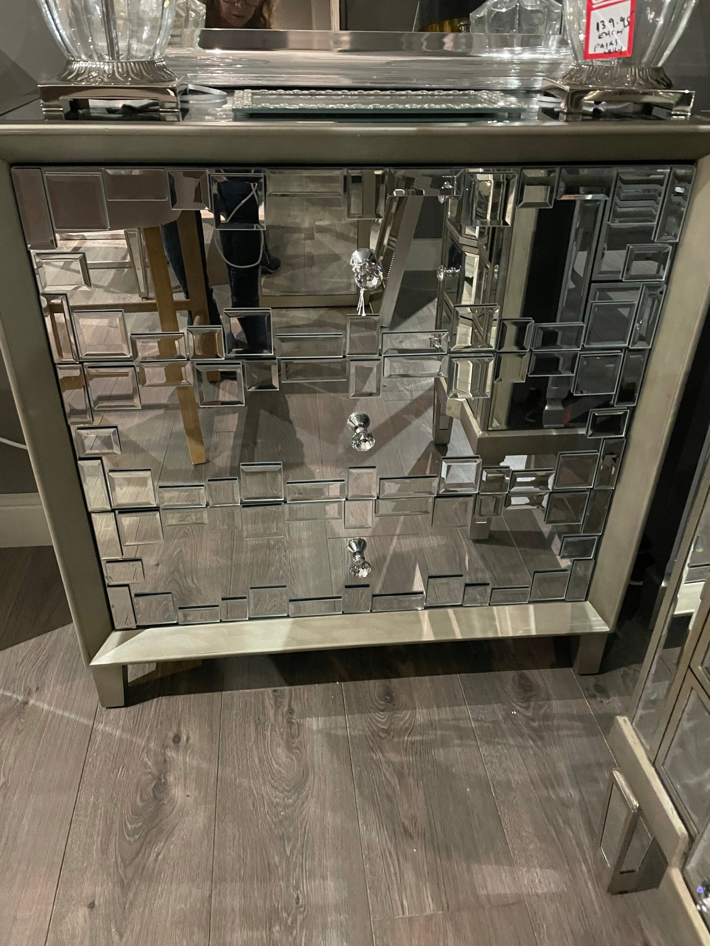 New Viva mirrored chest of drawers. Reduced Last one left