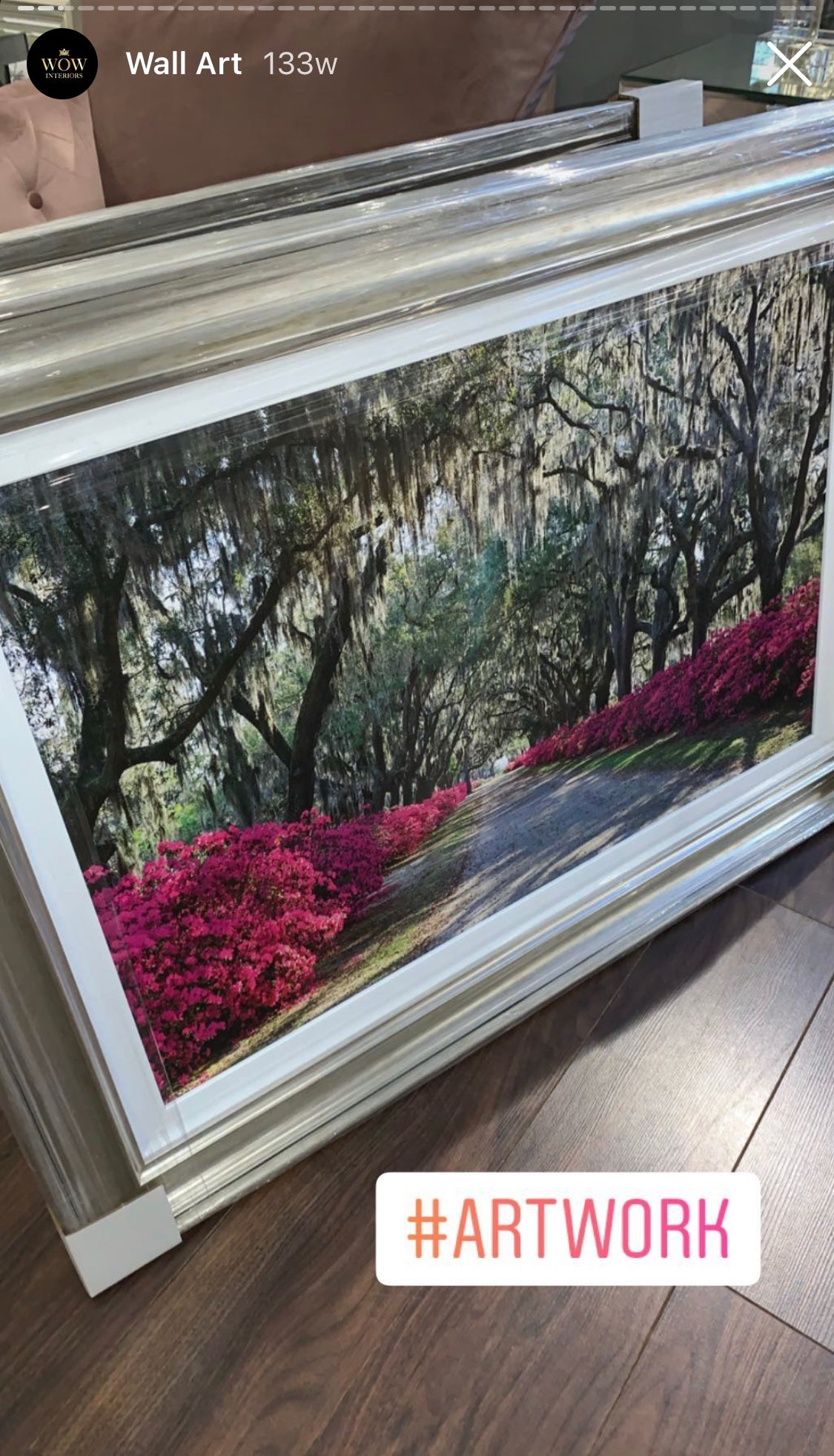 Azalea framed picture Instore Large clearance for collection