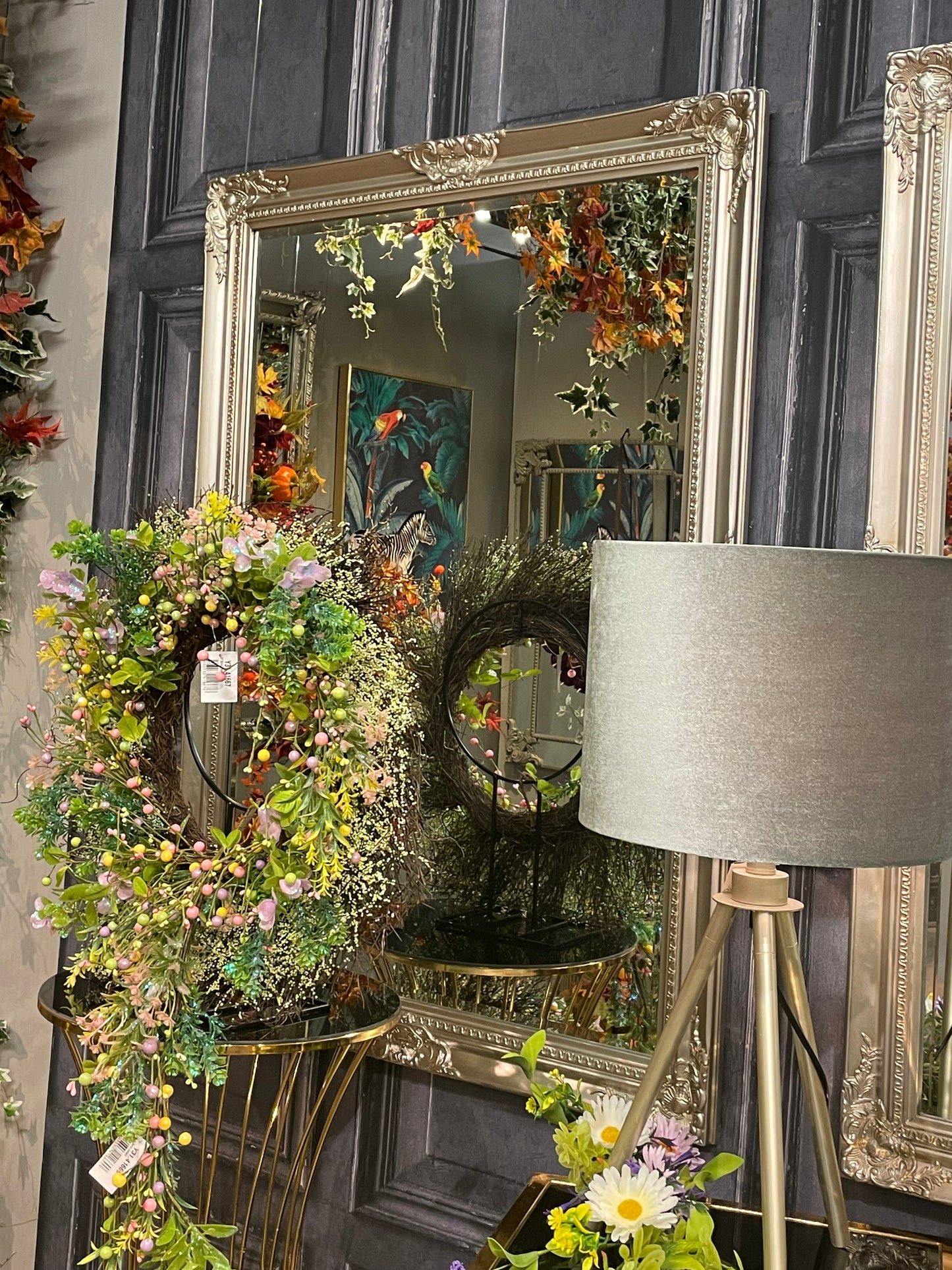 Chateau October framed mirror in 103 x 73 cm champagne silver disposal sale