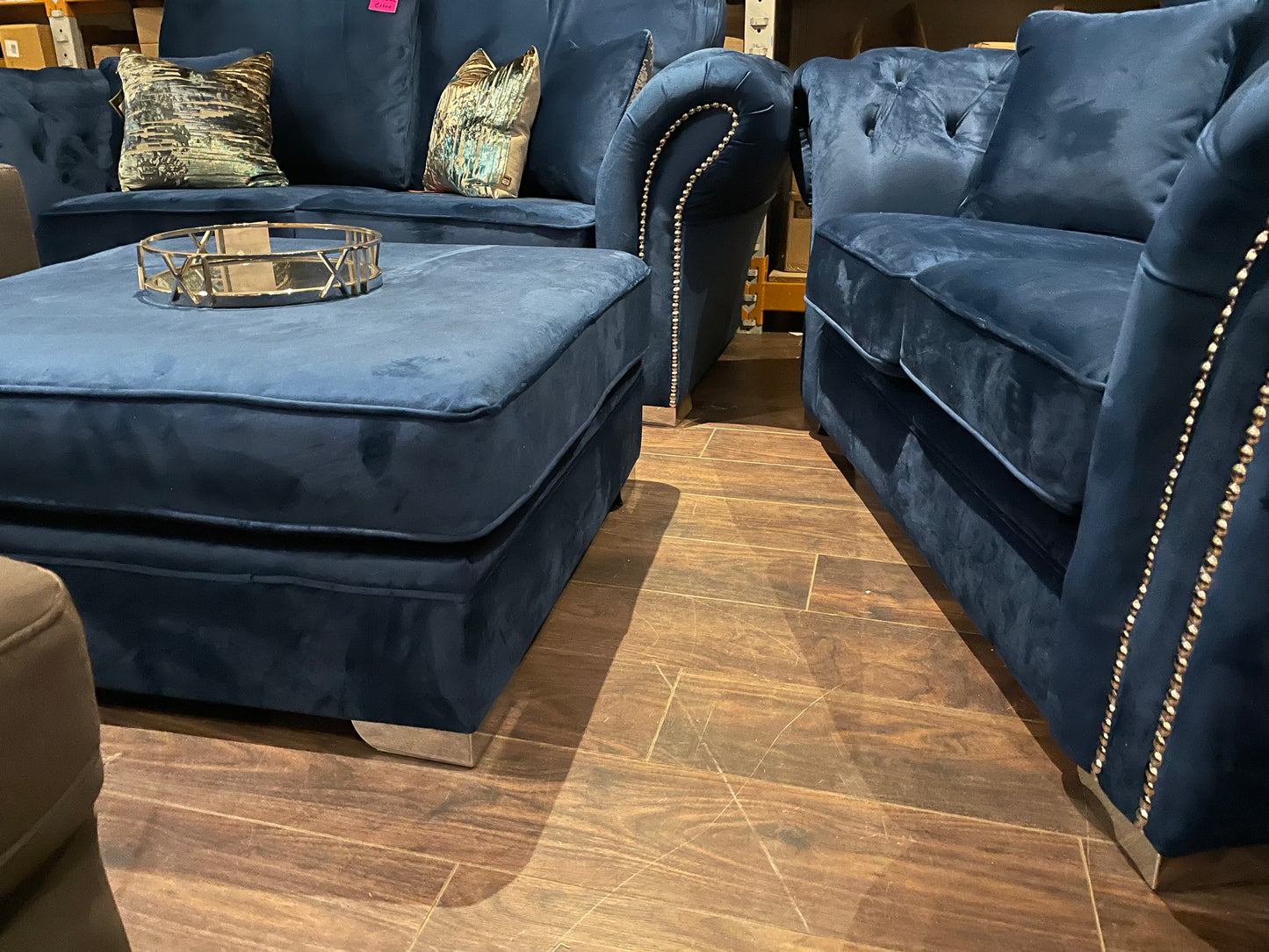 Bellini 1 seaters with spill resistant velvet fabric last one on clearance offer