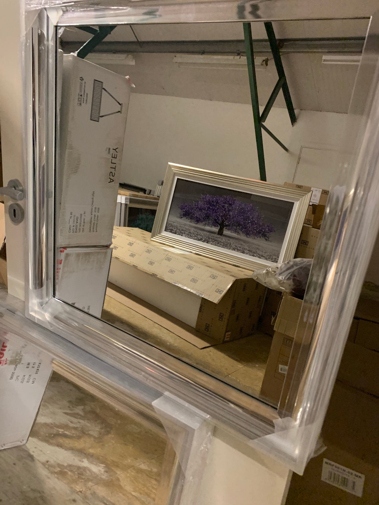Chrome scoop Sandy framed mirror 75 x 75 cm REDUCED Click N Collect