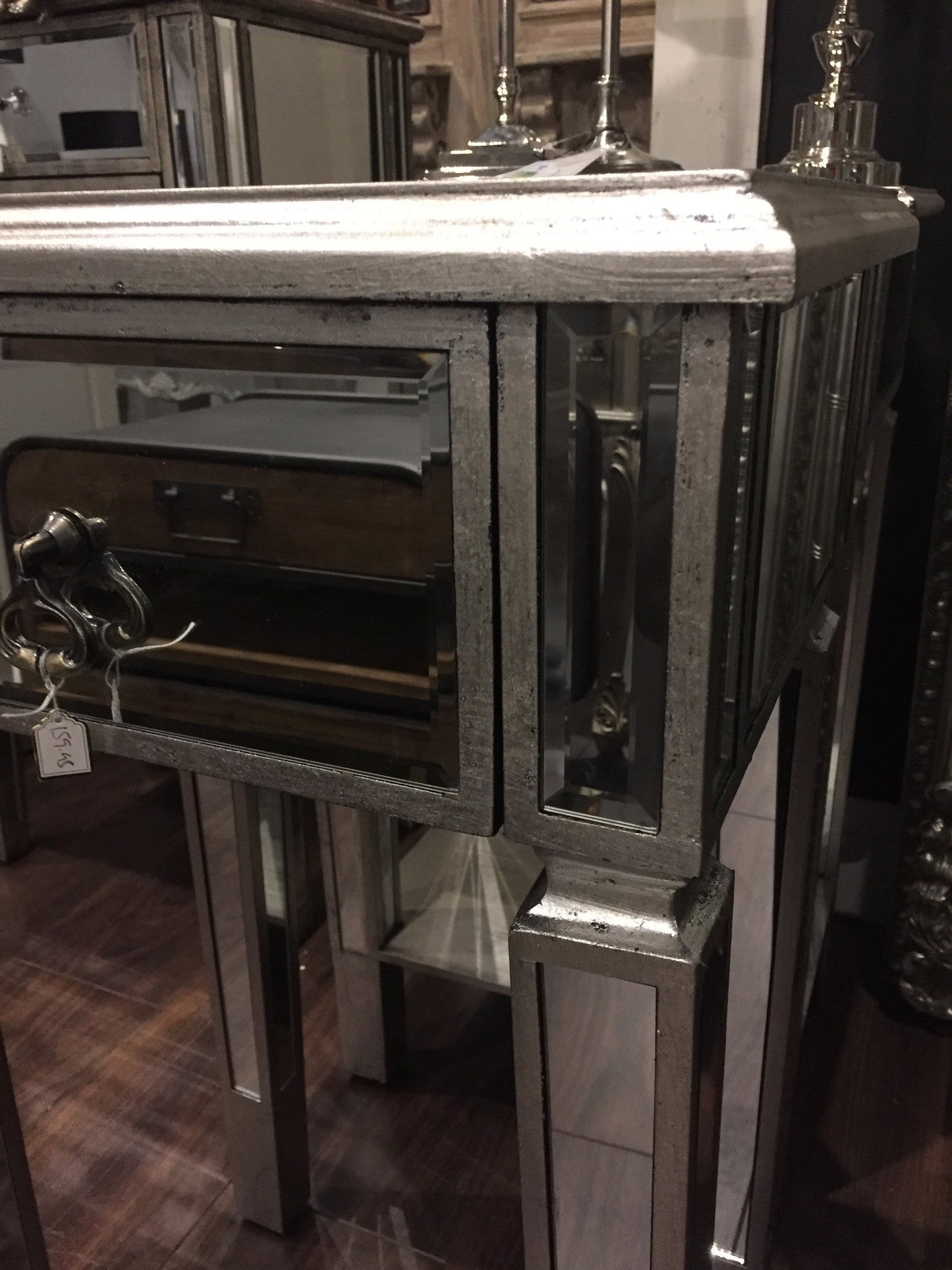 Bedside mirrored cabinet 1 drawer. REDUCED TO CLEAR half price last one for collection only