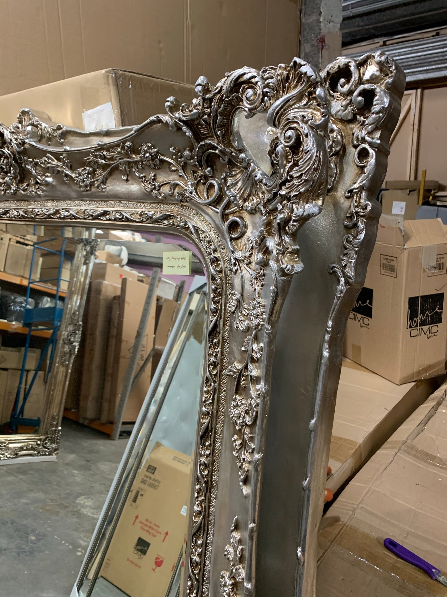Rosetti Baroque Ornate Stunning mirror champagne silver gilt135 x 165 cm