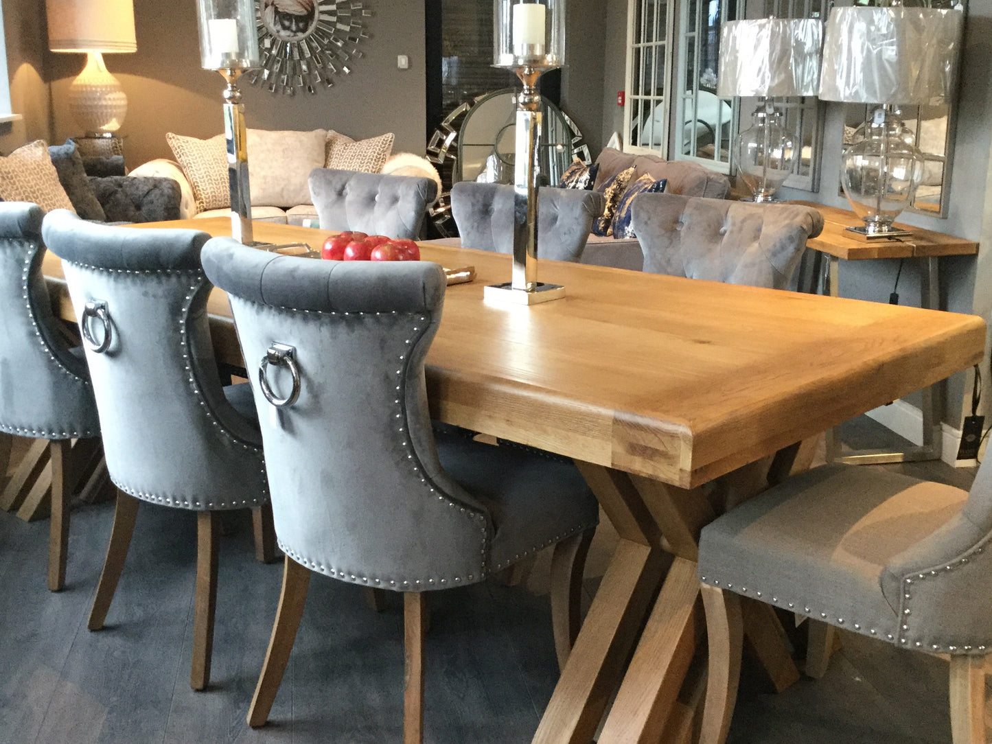Studio 54 Rocha dining chair black velvet with knocker,collection only, set of 3 for €270 was 800