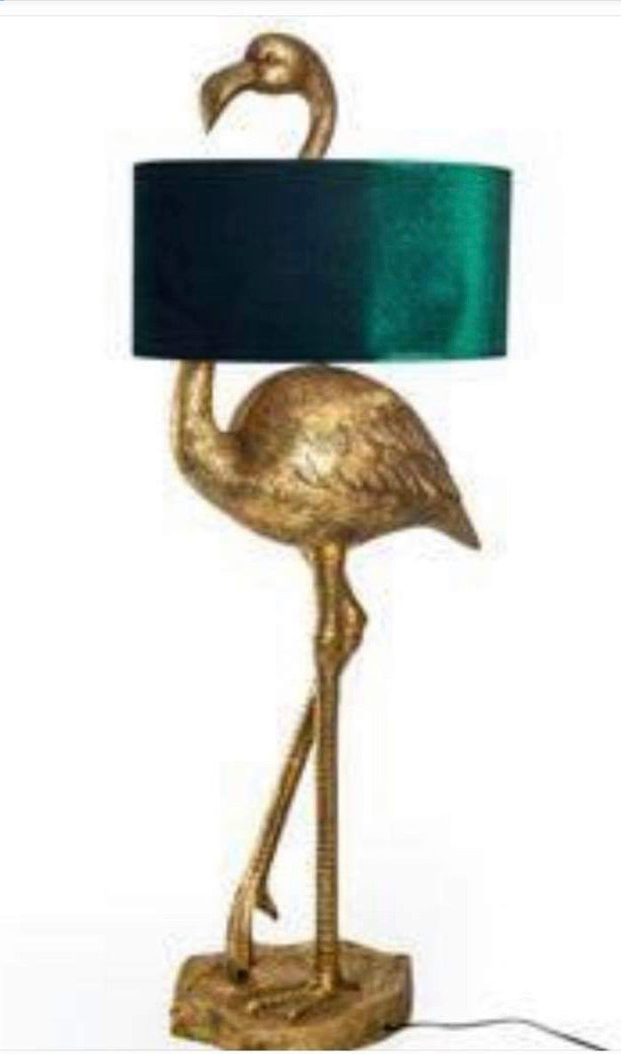 Flamingo floor lamp complete with shade for collectuon